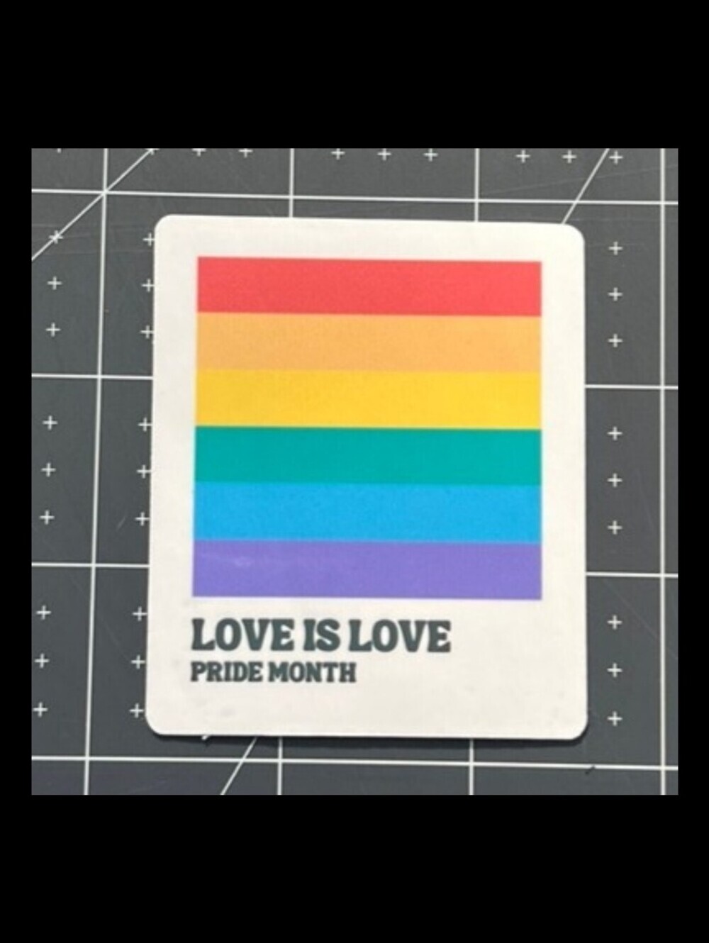 Love Is Love Pride Month Rainbow Sticker - White Background